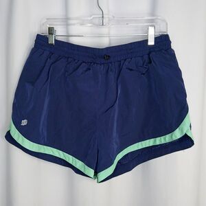 Zelos Brief Lined Swim Shorts Bottoms Elastic Waist Tggle Navy Blue Womens Large